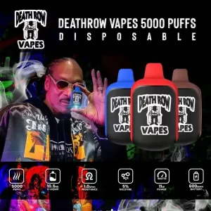 Death Row 5000 Puffs 5-Pack Disposable Vape at Lalaland Smoke & Vape in Lancaster and Weatherford TX